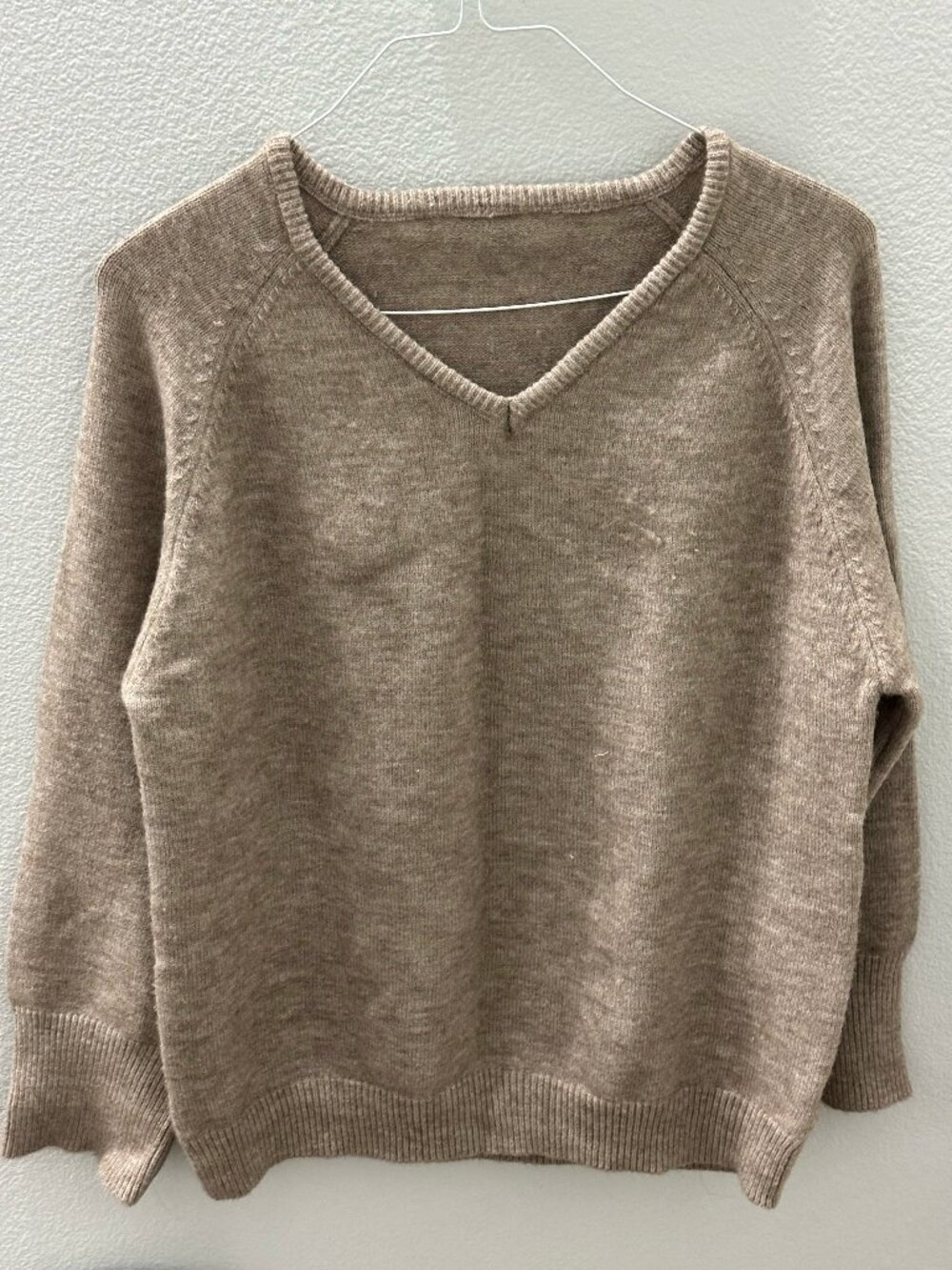 DAZY Women's Solid Color V-Neck Long Sleeve Casual Sweater, Autumn/Winter